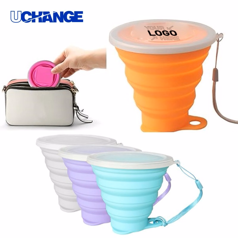 Foldable Triangle Silicone Cup for Outdoor Use