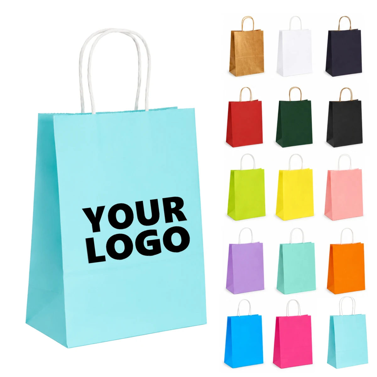 Large Kraft Paper Handle Bag 1