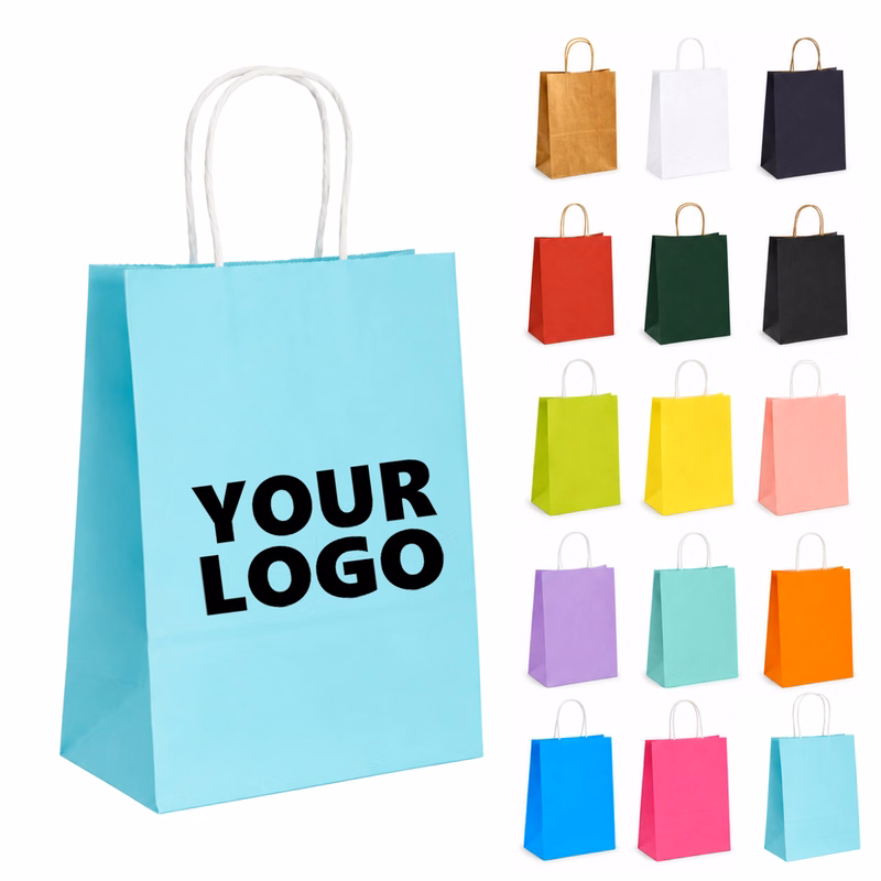 Large Kraft Paper Handle Bag