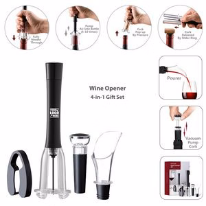 4 In 1 Gift Set Air Pressure Pump Wine Bottle Opener
