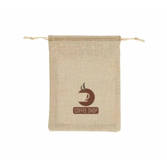 Jute Drawstring Bags - Printed Front only 1