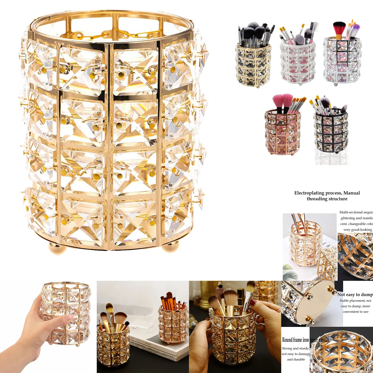 Crystal Makeup Brush Holder 1