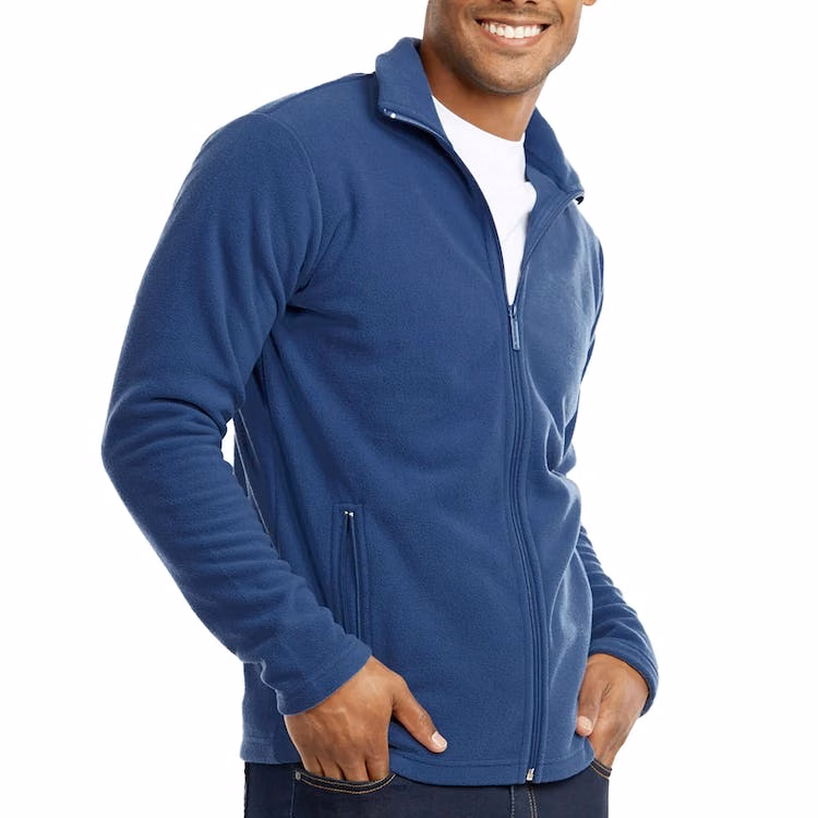 Men's Polar Fleece Jackets - Medium Denim