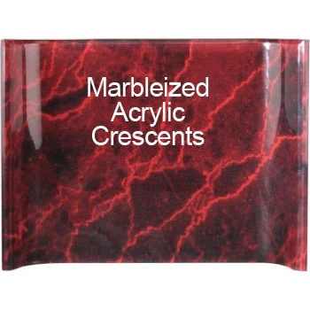 6" x 8" Red Marbleized Acrylic Crescent Award 1