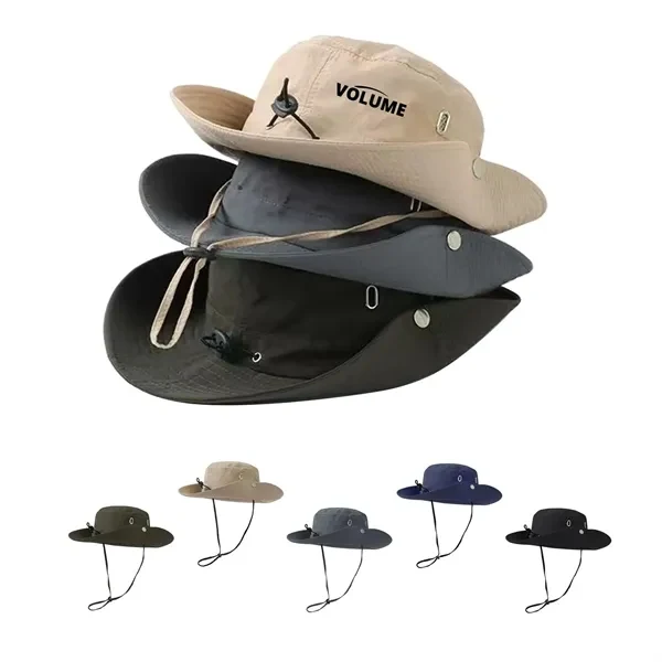 Custom Bucket Hat With UV Protection & Adjustable Chin Strap — Outdoor Promotional Cap 1