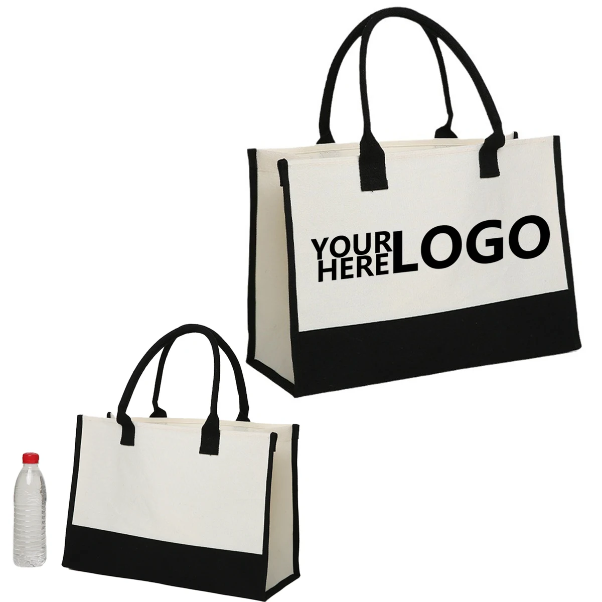 Canvas Patchwork Tote Bag, custom tote bag with logo imprint 1