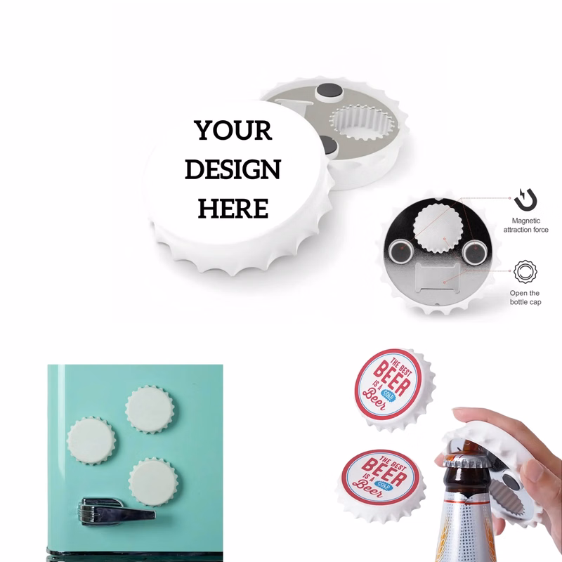 2 in 1 Functional Bottle Opener Magnet & Fridge Decor