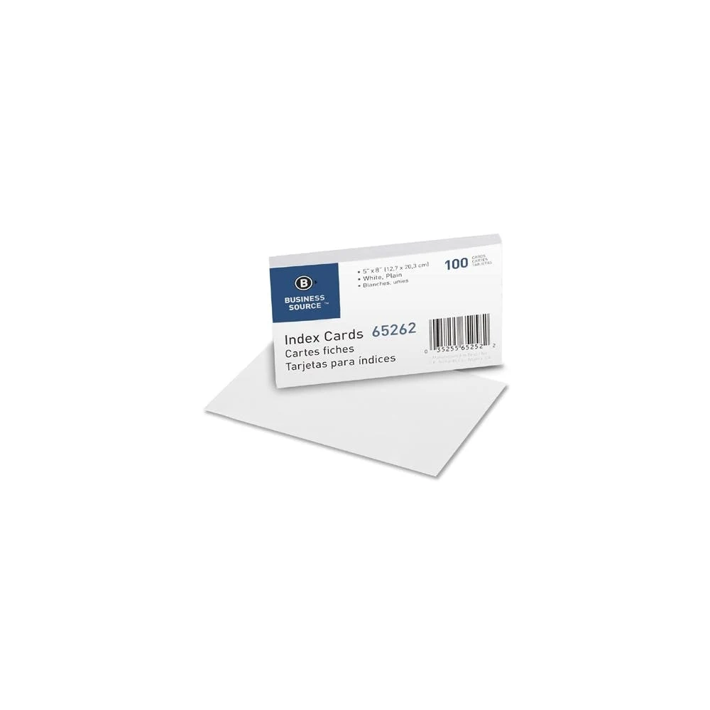 Index Cards - White Plain 5" x 8" 1