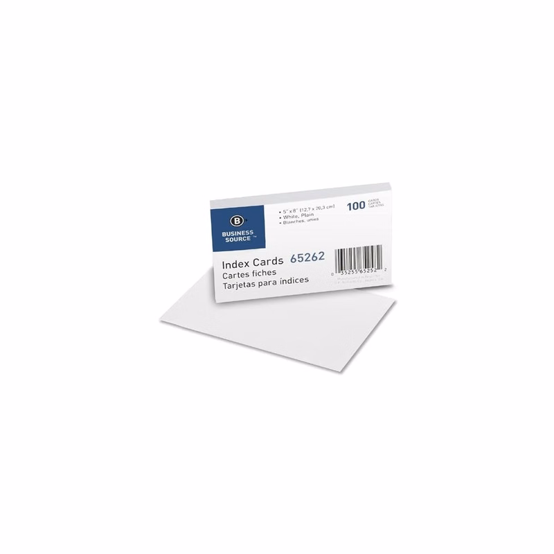 Index Cards - White Plain 5" x 8"