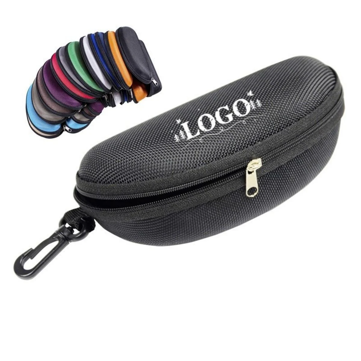 Portable Waterproof Zippered EVA Hardshell Glasses Case With Clip 1