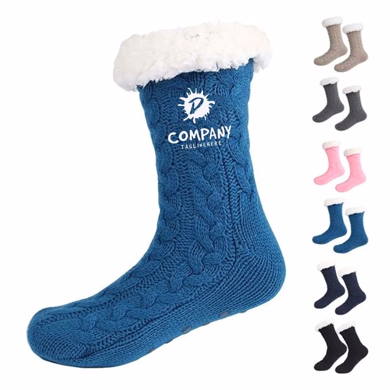 Unisex Winter Thick Non-skid Fuzzy Warm Soft  Slipper Socks