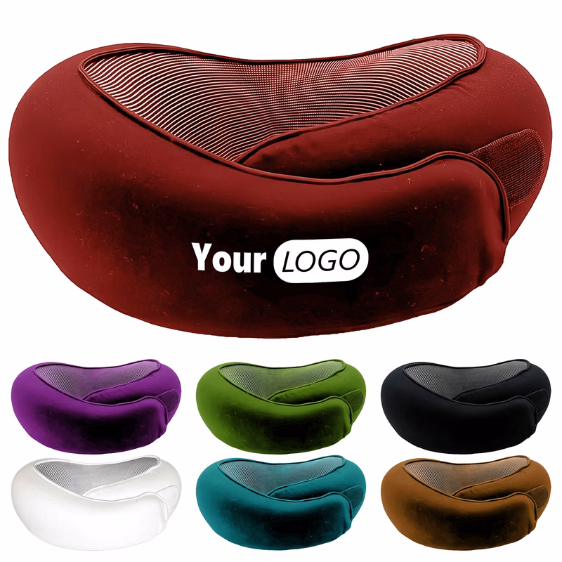 Other Fabric Foldable Memory Foam Neck Pillow For Travel And Home Use