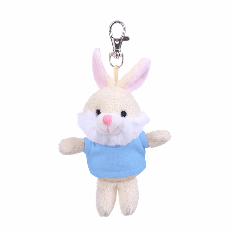 Soft Plush Bunny Keychain with Tee