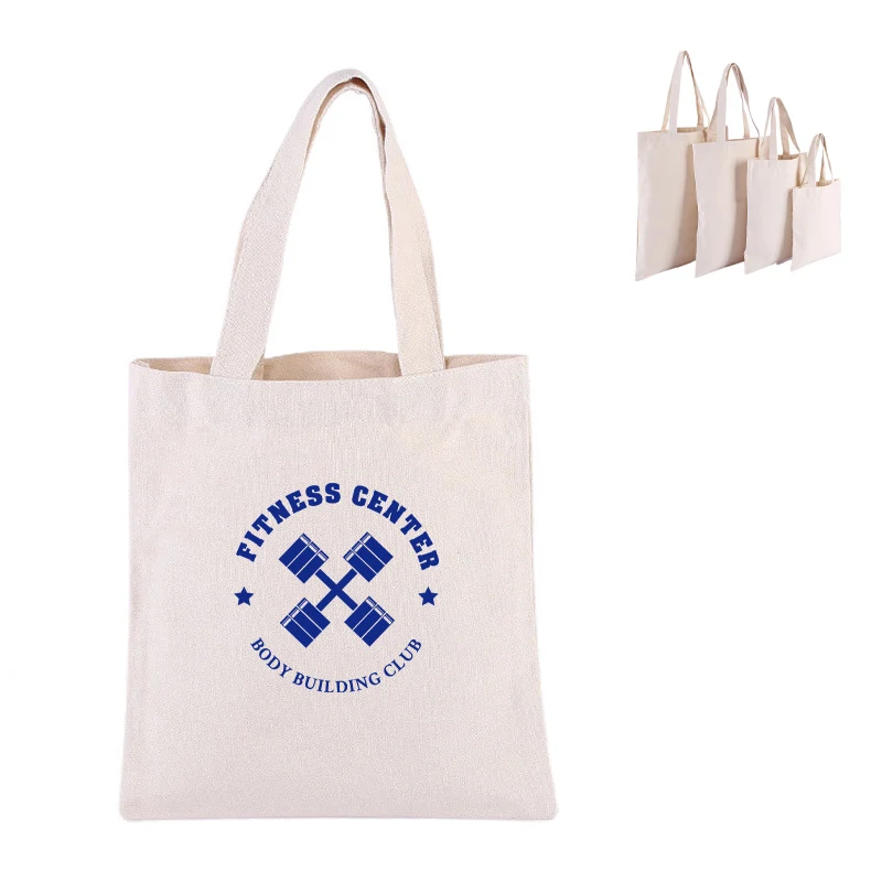 Classic Poly-Cotton Canvas Tote Bag with Shoulder Strap, custom tote bag with logo imprint 1