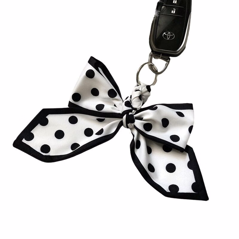 Handmade Ribbon Bow Keychain