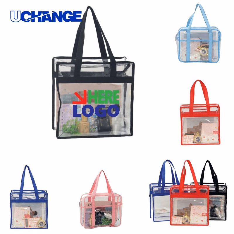 PVC Toiletry Transparent Tote Bag Carrier