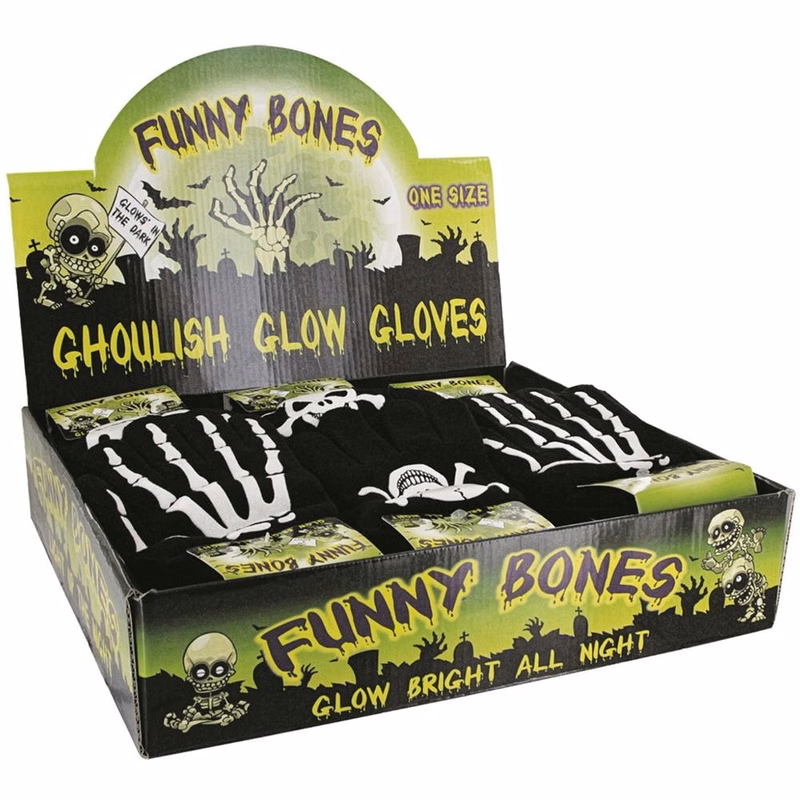Glow in the Dark Skeleton Gloves - One Size Fits Most