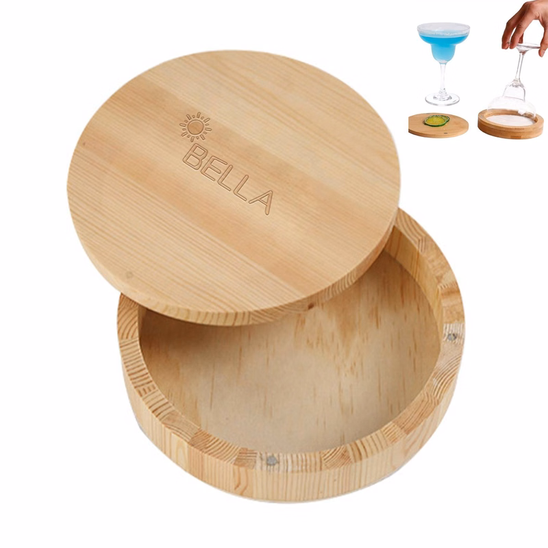Wood Bamboo salt cup sugar box