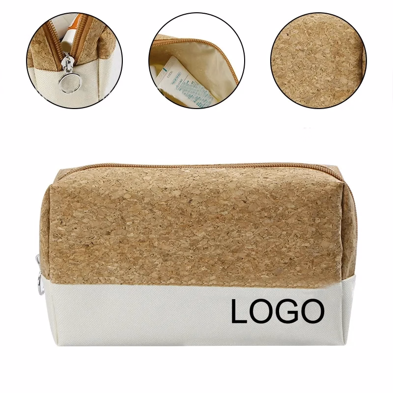 Cotton/Cork Cosmetic Bag