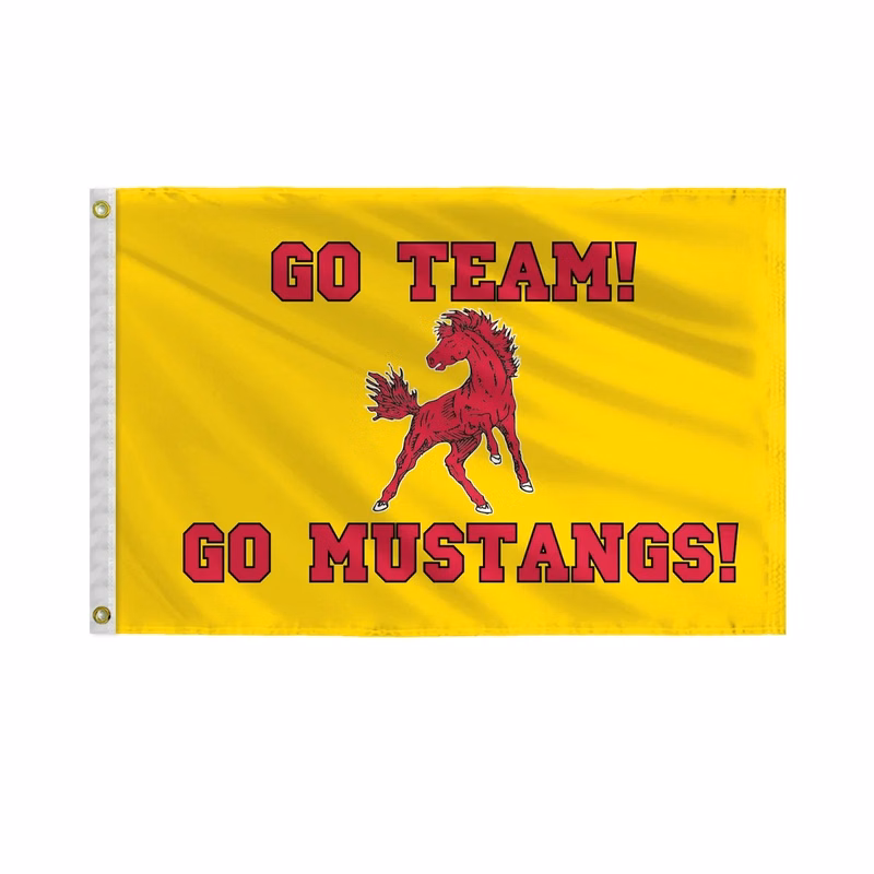 Mustang Mascot Flags
