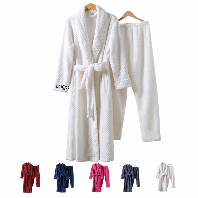 Flannel Comfort Robe And Pajama Pants Set