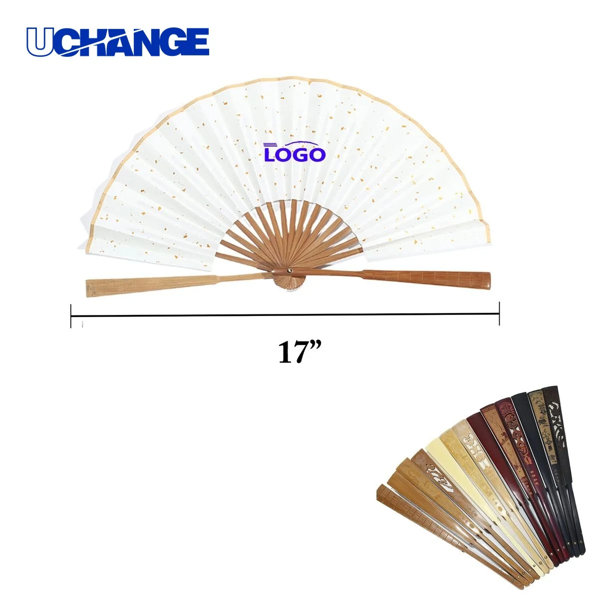 Bamboo Folding Advertising Hand Fan 1