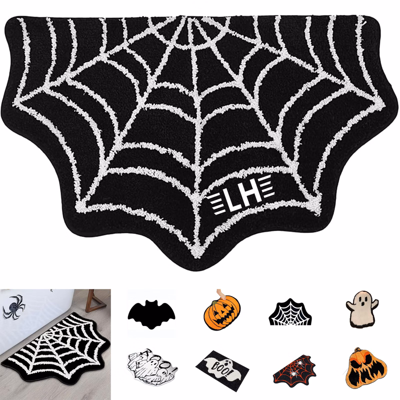 Spider Web Halloween Rug