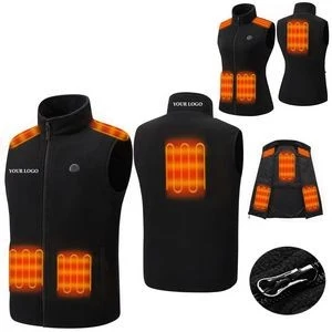 Adjustable Zipper Chain With Fleece Tpu Film Windbreaker Electric Battery Heated Vest 1