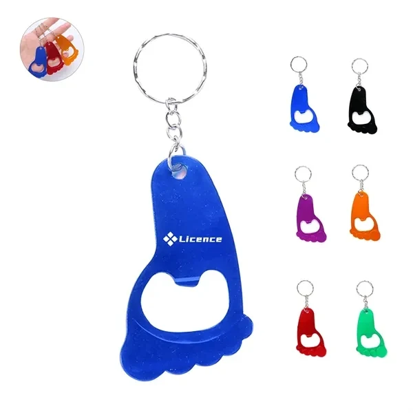 Custom Foot Shaped Aluminum Bottle Opener Keychain — Portable Bar & Hospitality Gift 1