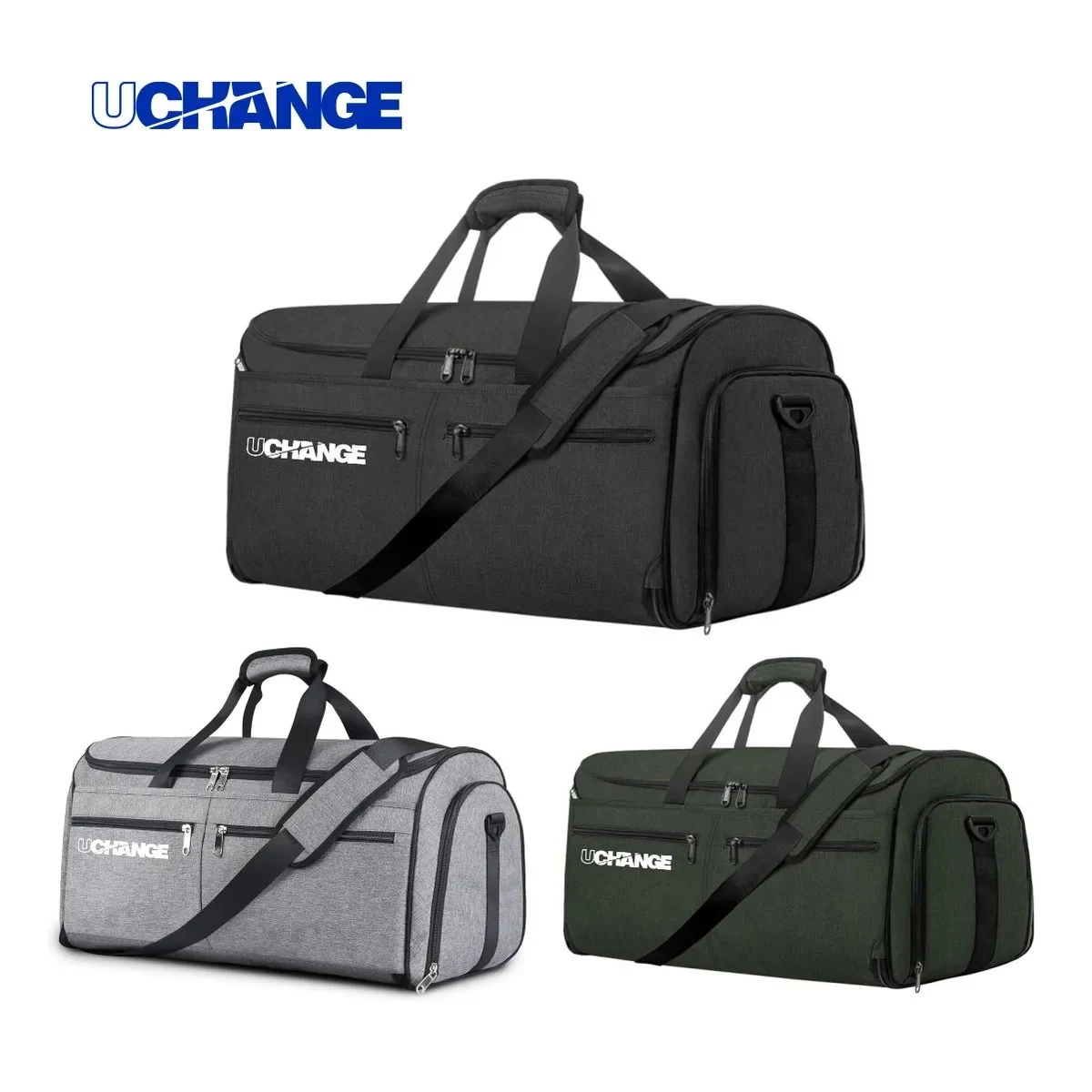 55L Travel & Gym Duffel Bag With Multiple Compartments 1