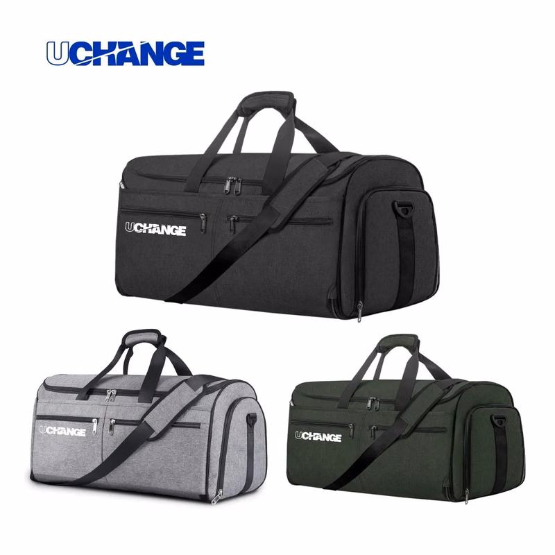 55L Travel & Gym Duffel Bag With Multiple Compartments