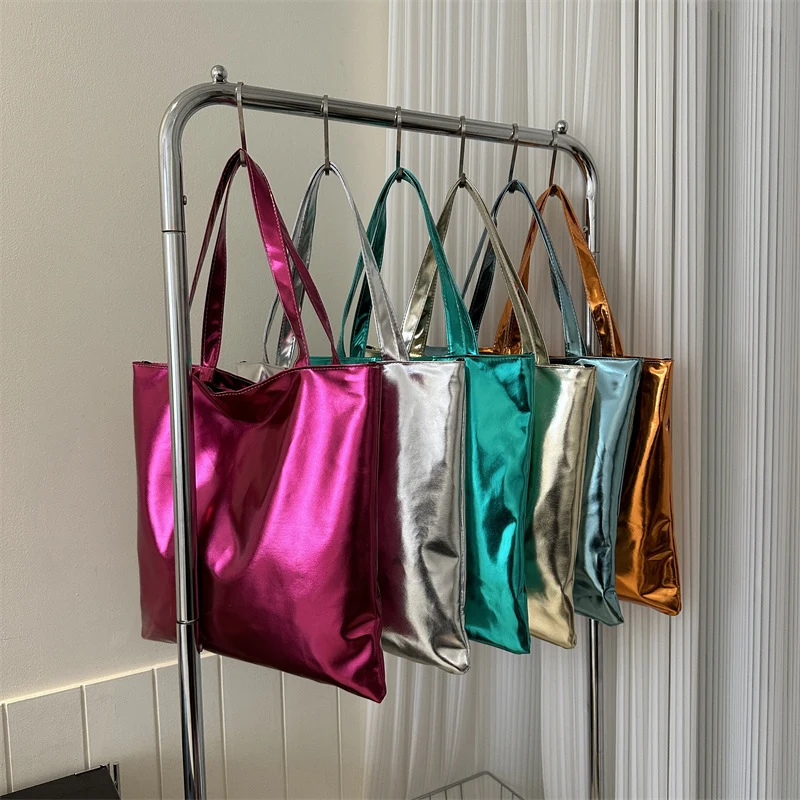 Laser Fashion Candy Color Single Shoulder Tote Bag, custom tote bag with logo imprint 1