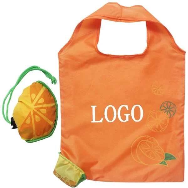 Orange Shape Foldable Shopping Bag 1