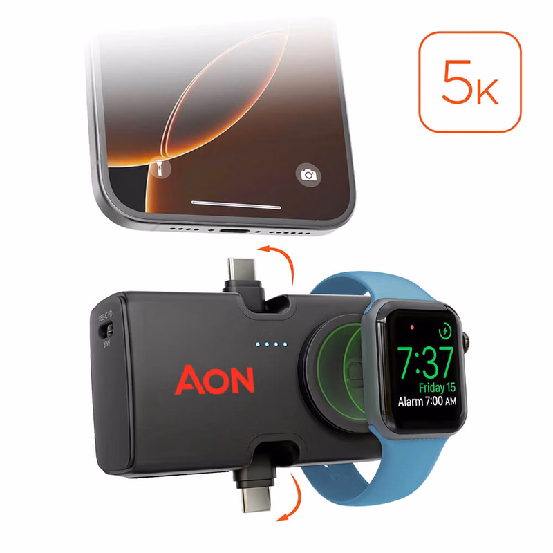 HyperGear Power Pack Nano Ultra-Mini Power Bank with Built-In Apple Watch Charger
