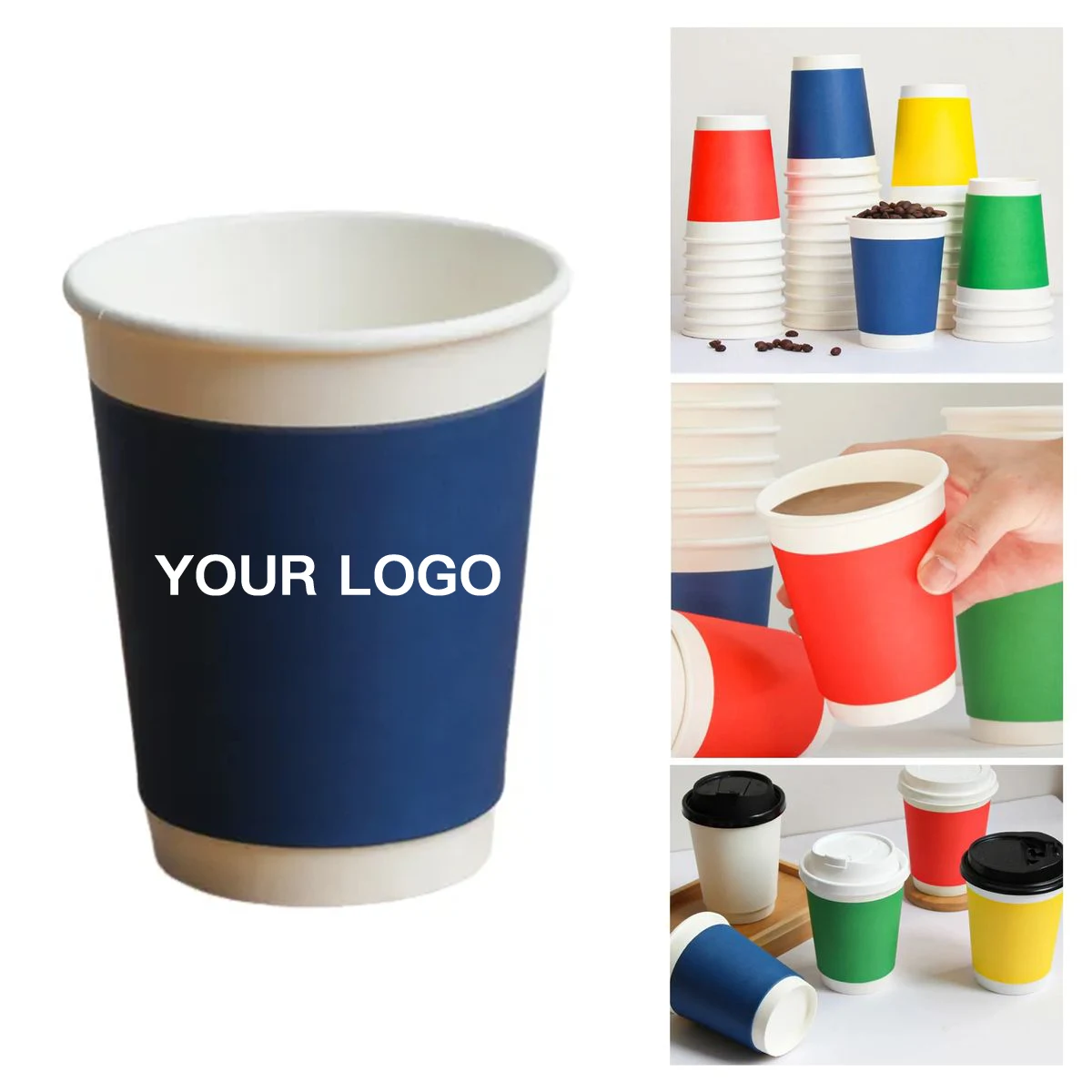 Durable 9oz Paper Cups for Coffee or Tea 1