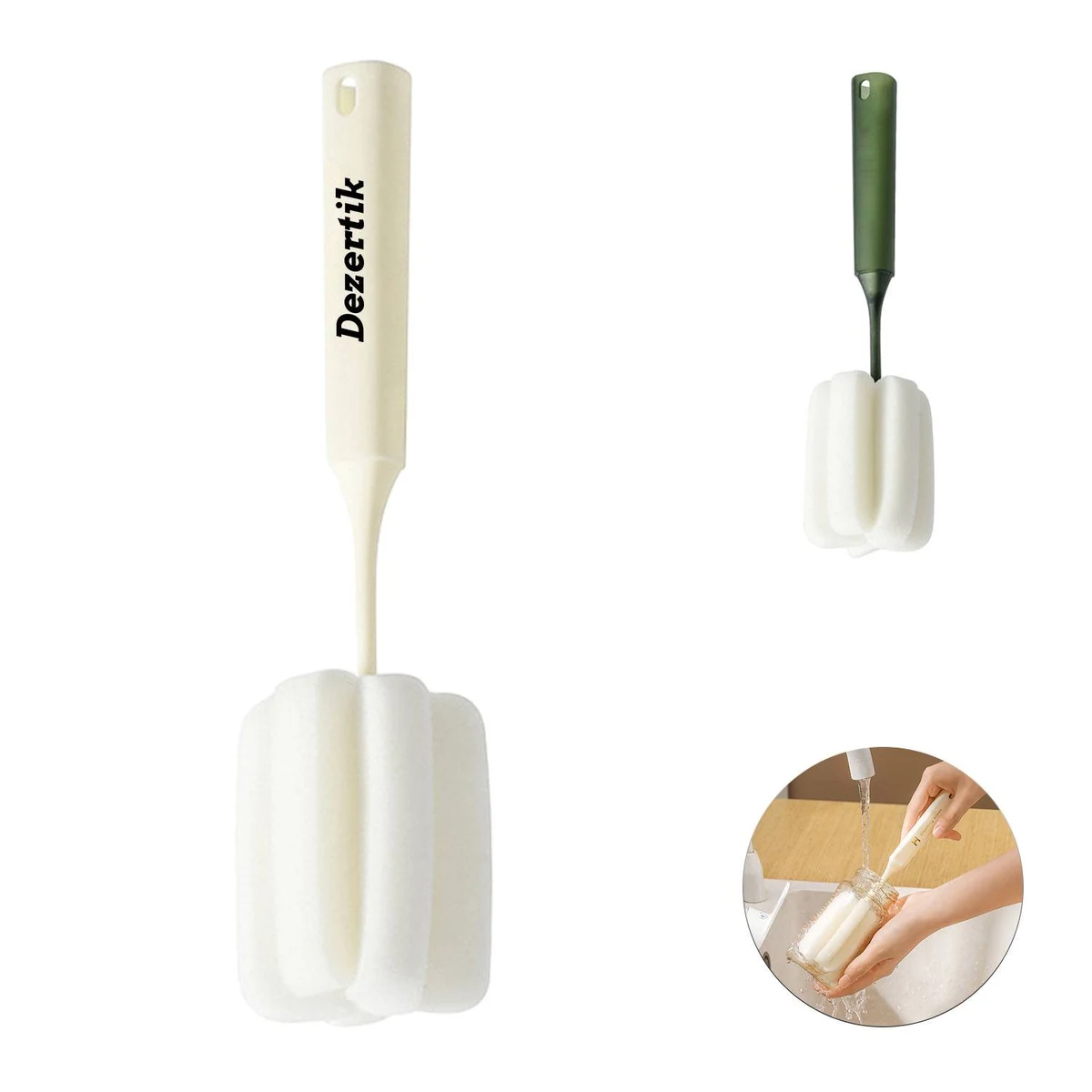 Household cleaning water cup sponge long handle brush 1