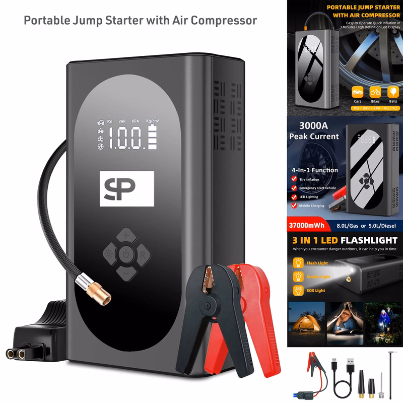Multi-function Portable Car Emergency Jump Starter