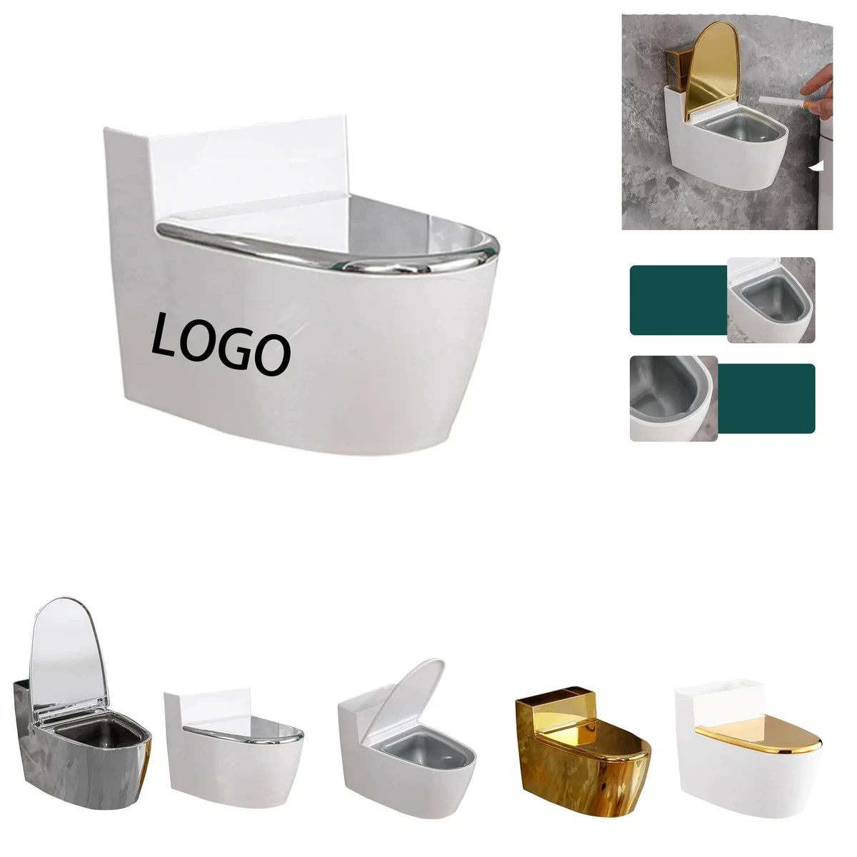 Creative Toilet Ashtray Storage Cigarette Box 1