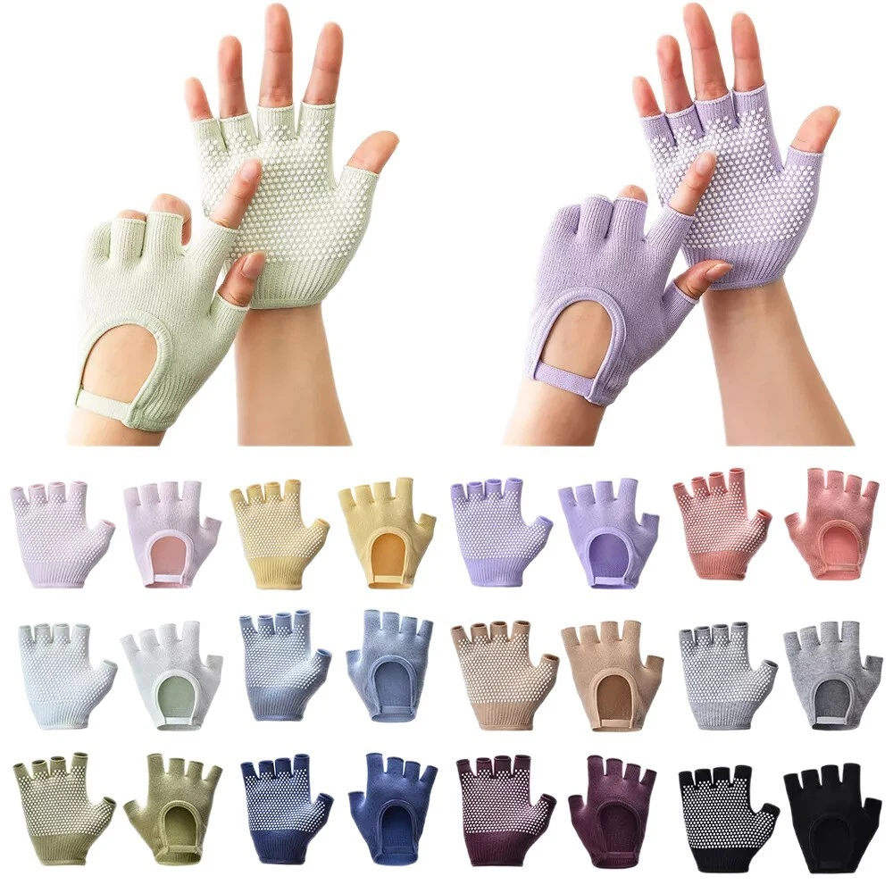 Non-Slip Half Finger Yoga Fitness Gloves 1