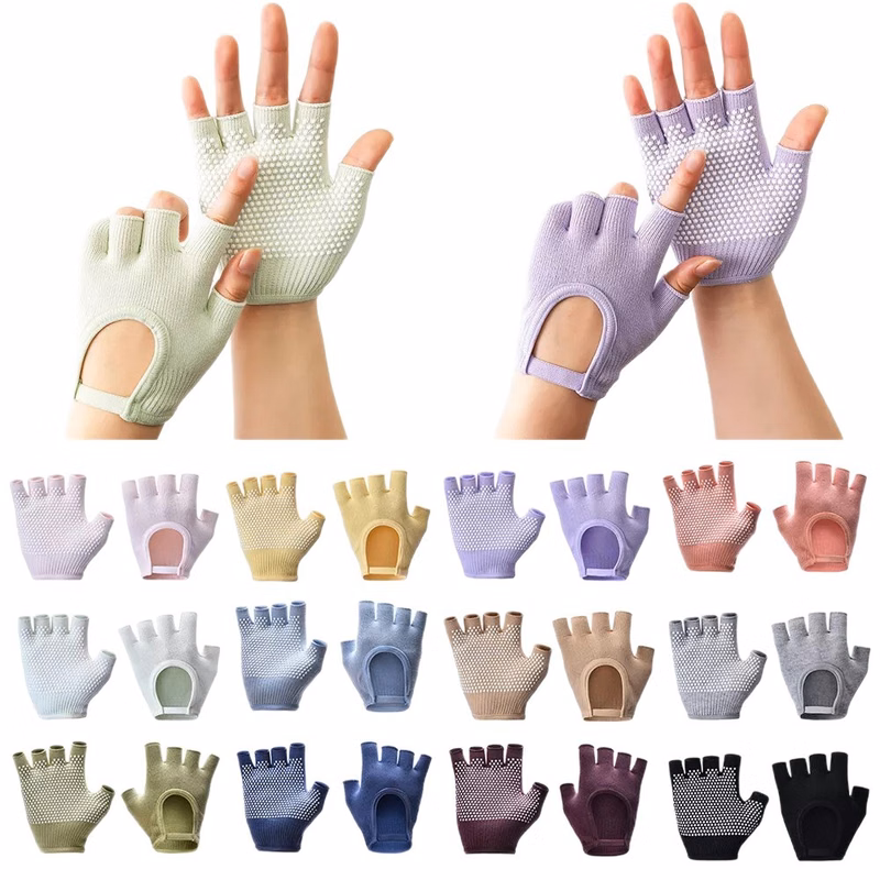 Non-Slip Half Finger Yoga Fitness Gloves