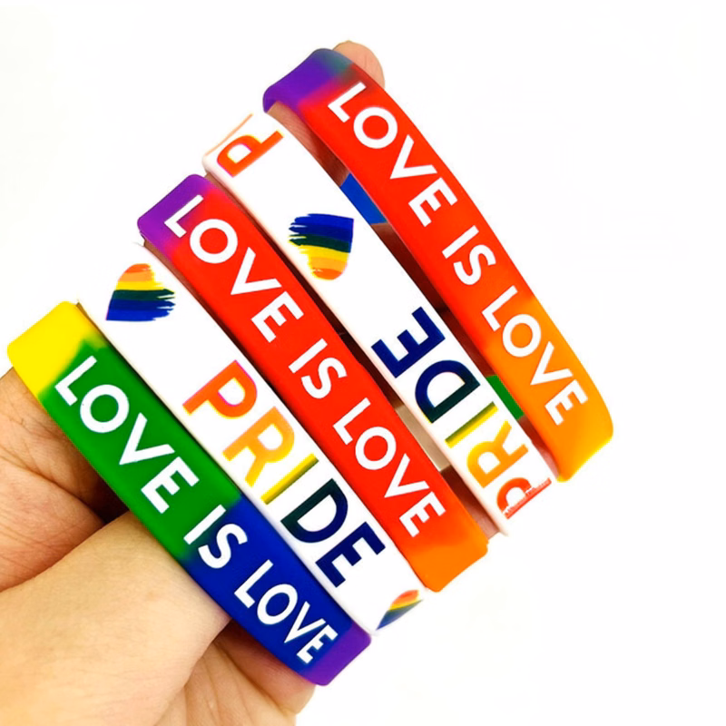 Rainbow Pride Silicone Wristband