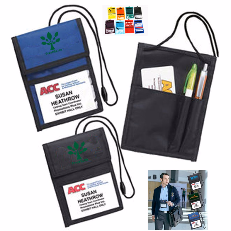 Necklace Lanyard and Vertical ID badge Card Slot Holder