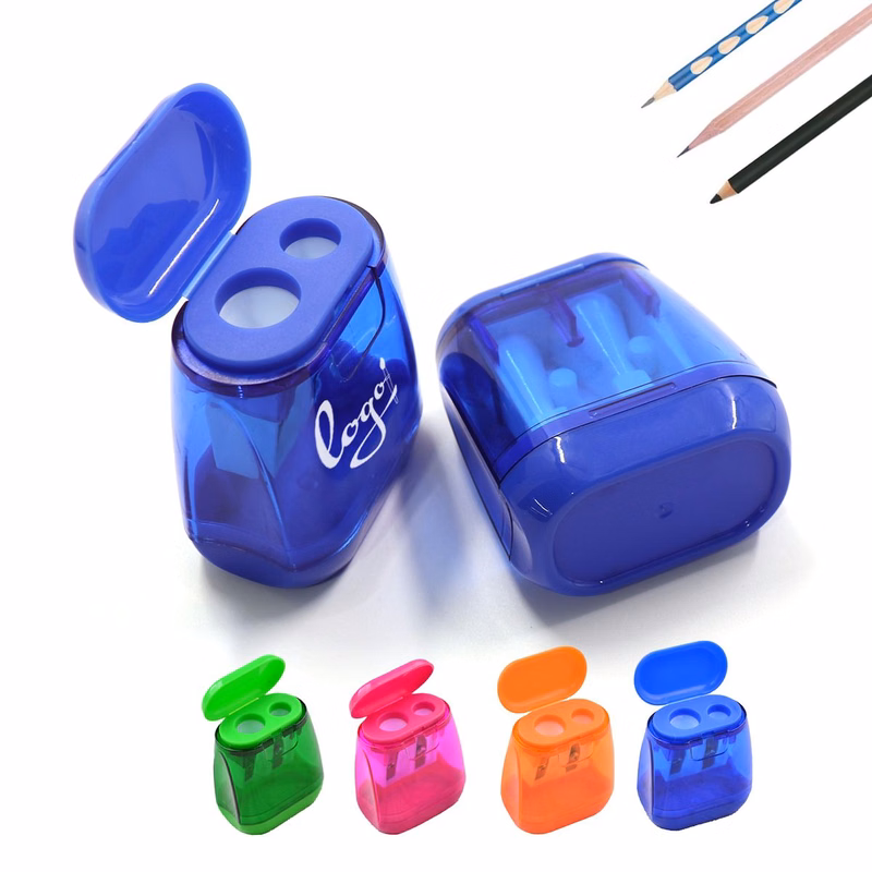 Dual-Hole Transparent Pencil Sharpener