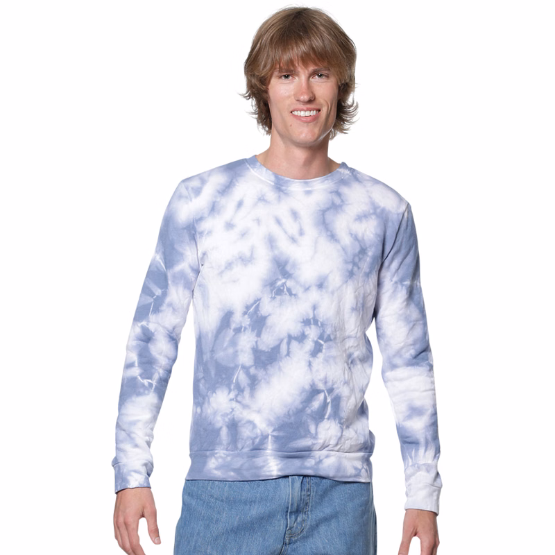 Unisex Cloud Tie Dye Crew Sweatshirt