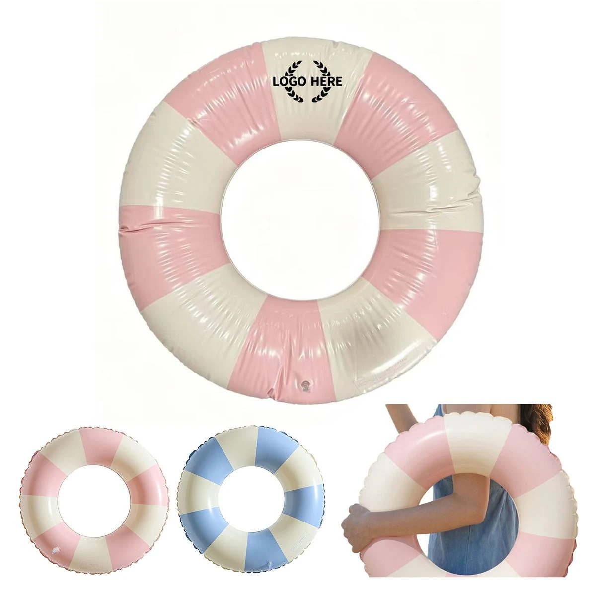 Striped Inflatable Swim Ring 1