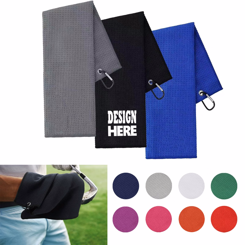 Premium Microfiber Golf Towel with Durable Aluminum Clip
