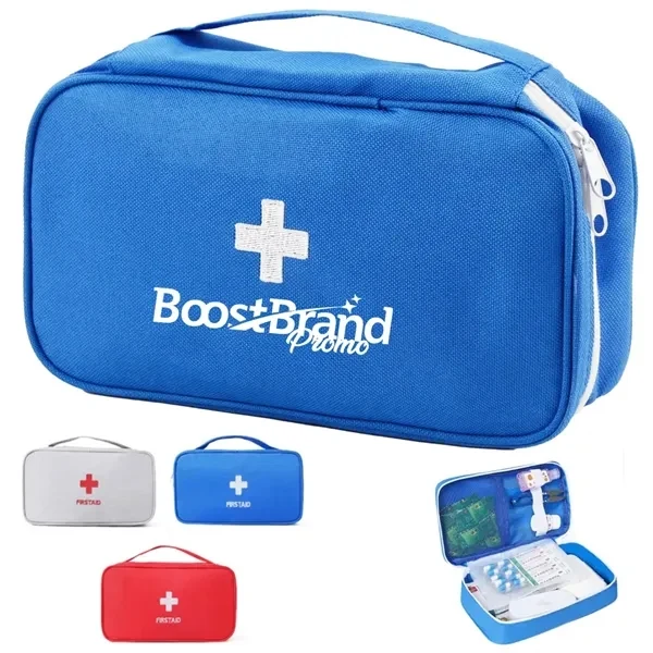 Custom 9 inch Compact First Aid Emergency Kit Tote — Healthcare & Travel Essential 1