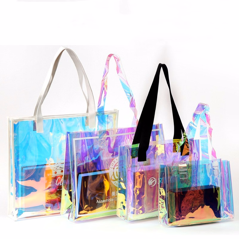 Holographic Laser PVC Transparent Tote Bag