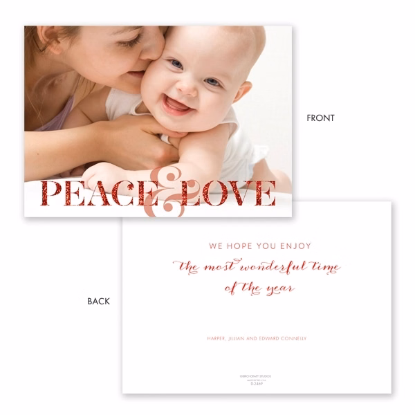 Peace & Love Holiday Photo Card