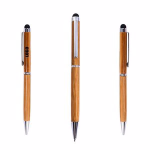 Bamboo Writing Twist Pen With Stylus